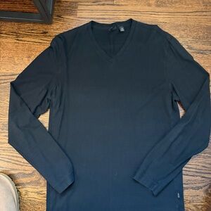 Hugo Boss Classic Black V-Neck Long Sleeve Tee